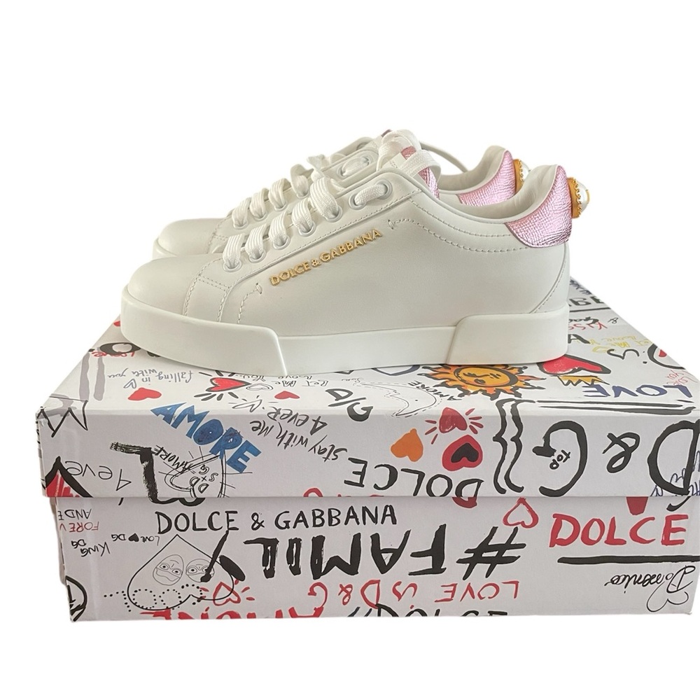 Portofino sneakers in nappa calfskin with lettering